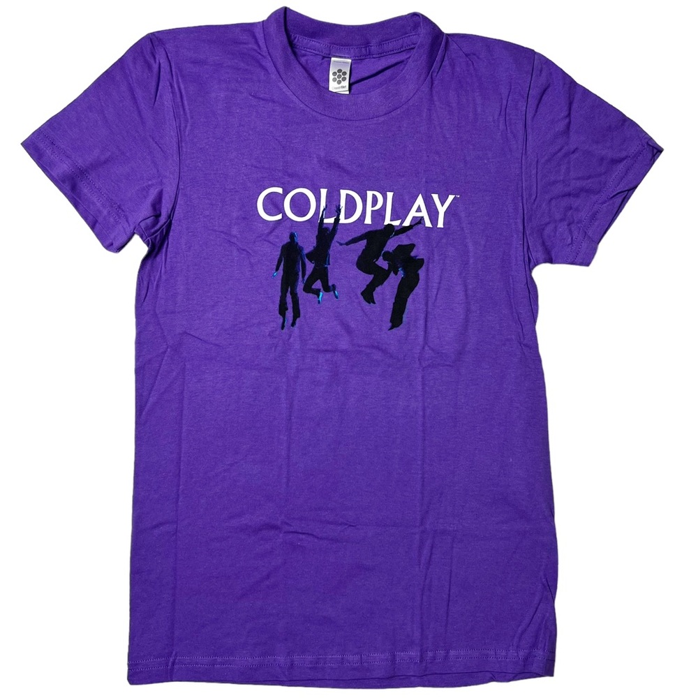 NWOT Coldplay 2005 Twisted Logic Tour Graphic T-Shirt in Purple Women’s Sz S